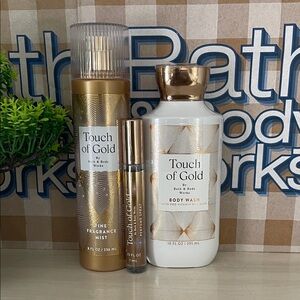 Bath & Body Works Touch of Gold 3 Pc Bundle